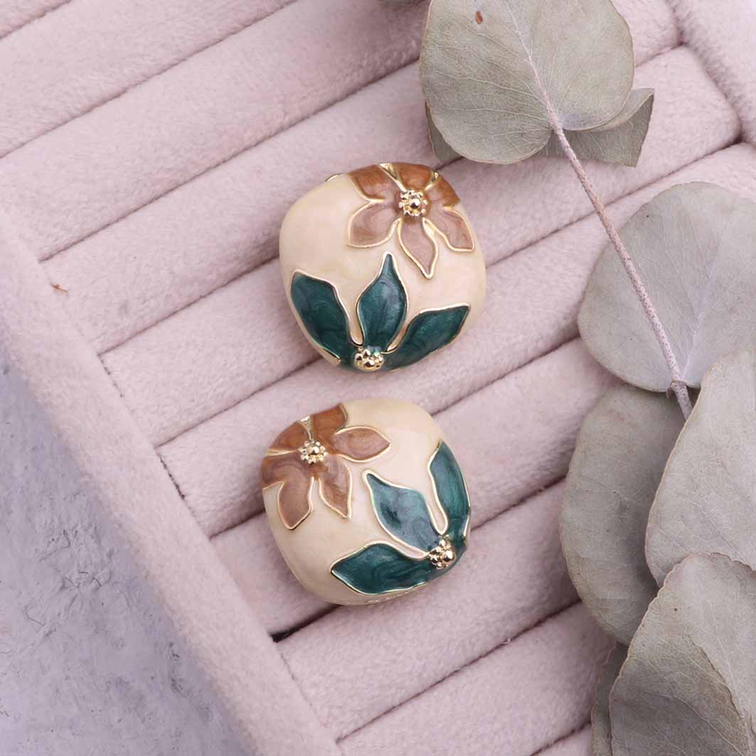 گوشواره میخی میناکاری