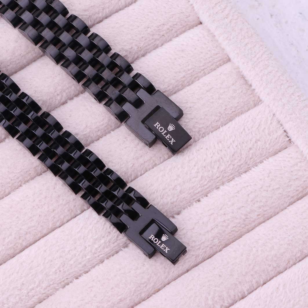دستبند استیل رولکس مردانه با حک ROLEX