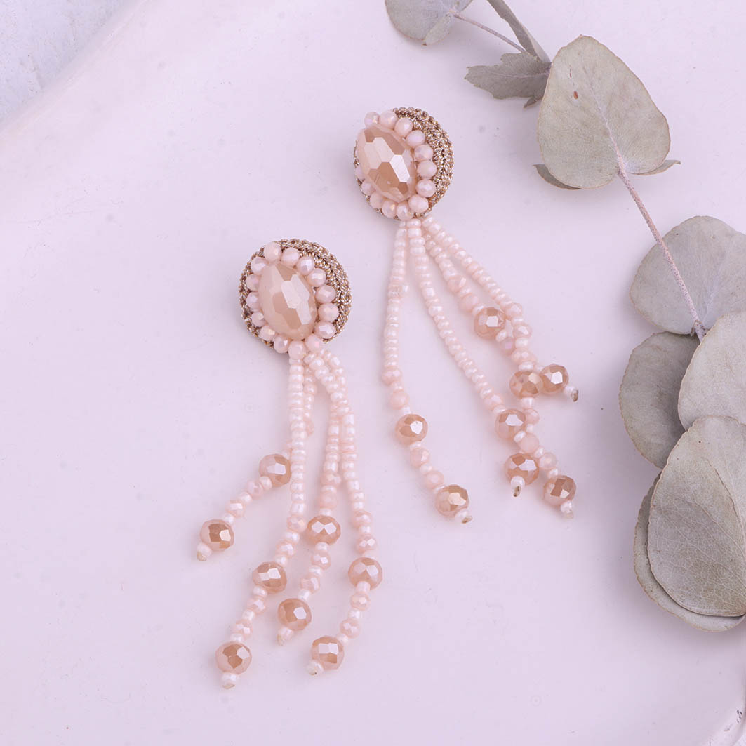 گوشواره مهره ای آویز تابستانی
